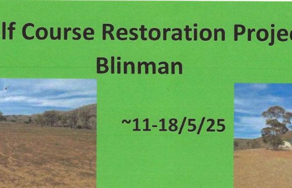 blinman golf course restoration project